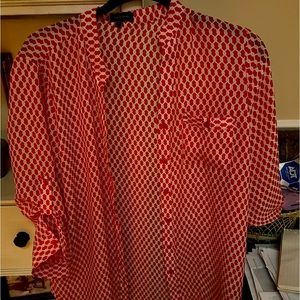 Large coral blouse